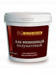 Финиш-лак полуматовый сатиновый "ELITE DECOR" 